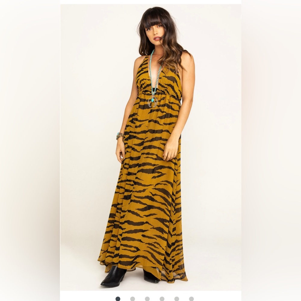 Show Me Your MuMu Ellory Maxi Dress in Great Tiger size small.